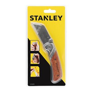 Stanley Folding Utility Knife Silver and Brown Stanley Folding Utility Knife Silver and Brown